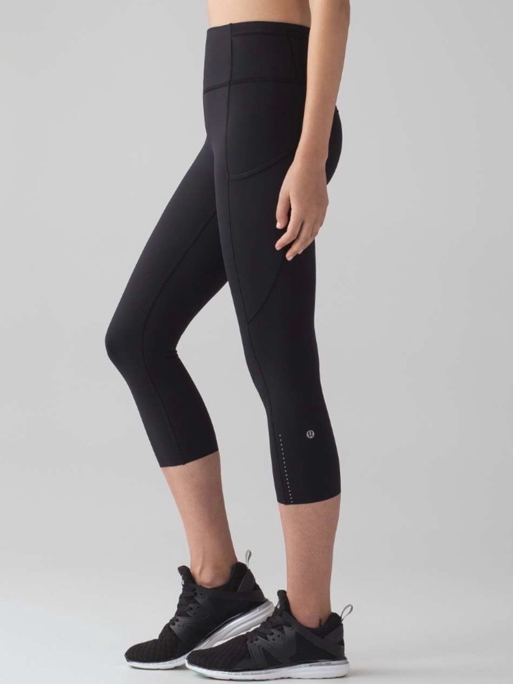 2017 Lululemon Fast & Free Crop II Nulux 19” Black High Rise Leggings Size 8